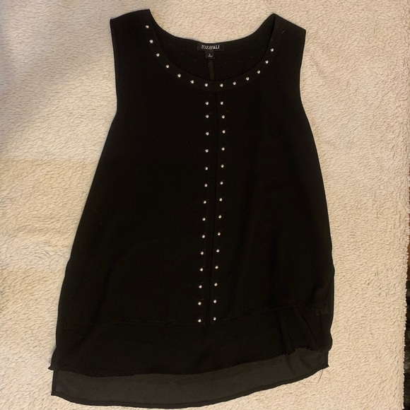 Black studded top - Picture 1 of 3